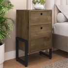 Conjunto Escritório Mesa E Gaveteiro Woz Castanho Preto