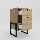 Conjunto Escritório Mesa E Gaveteiro Woz Natura Preto