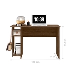 Conjunto Escritório Mesa E Livreiros Savanna Ébano Rústico