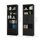 Conjunto Escritório Mesa E Livreiros Savanna Preto