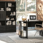 Conjunto Escritório Mesa E Livreiros Savanna Preto