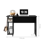 Conjunto Escritório Mesa E Livreiros Savanna Preto