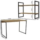 Conjunto Escritorio Mesa E Nicho Industrial Crome 02 Kappesbe