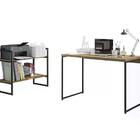 Conjunto Escritorio Mesa E Nicho Industrial Crome 02 Kappesbe