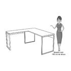 Conjunto Escritório Mesa Em L Aparador E 2 Estantes Studio In