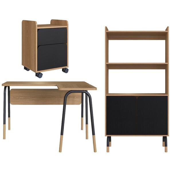 Conjunto Escritório Mesa L Gaveteiro 28002x998x996 Artesano