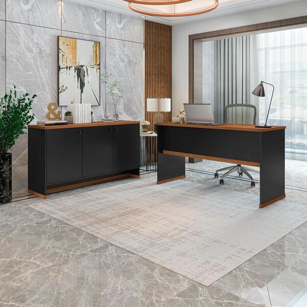 Conjunto Escritório Office Mesa E Buffet Berlin - Vianossa