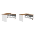 Conjunto Escritório Para 2 Pessoas 2 Escrivaninhas Gold Freij