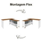 Conjunto Escritório Para 2 Pessoas 2 Escrivaninhas Gold Freij