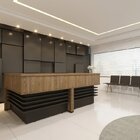 Conjunto Escritório Recepção 2 Balcões Em L 147,7x147,7cm Art