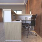 Conjunto Escritório Recepção 3 Peças Com 2 Balcões Em L Tambu