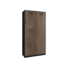 Conjunto Escrivaninha 1.2 E Armario Alto Fate Castanho Preto