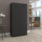 Conjunto Escrivaninha 1.2 E Armario Alto Fate Preto