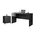 Conjunto Escrivaninha 1.5 E Gaveteiro Gintama Preto