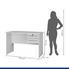 Conjunto Escrivaninha 2 Gavetas Byte E Armário Multiuso 2 Por