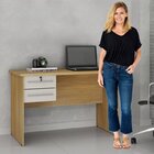 Conjunto Escrivaninha 2 Gavetas Byte E Armário Multiuso 2 Por