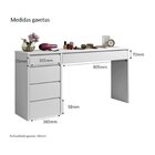 Conjunto Escrivaninha 5 Gavetas Berlim E Espelho Decorativo I