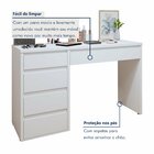 Conjunto Escrivaninha 5 Gavetas Berlim E Espelho Retangular 1