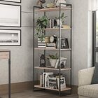 Conjunto Escrivaninha 90cm 1 Gaveta E Estante 5 Prateleiras L