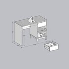 Conjunto Escrivaninha + Moldura Com Espelho – Madeira Maciça