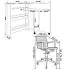 Conjunto Escrivaninha Ariana Dobrável Multifuncional E 1 Cade