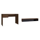 Conjunto Escrivaninha Com 1 Gaveta E Rack Suspenso Para Tv At