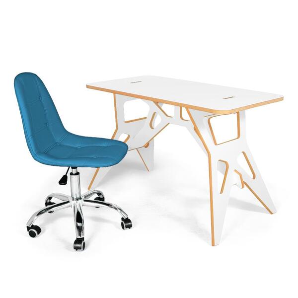 Conjunto Escrivaninha De Encaixe Paris Com Cadeira Office Bot