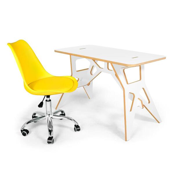 Conjunto Escrivaninha De Encaixe Paris Com Cadeira Office Eif