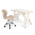 Conjunto Escrivaninha De Encaixe Paris Com Cadeira Office Sli