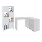 Conjunto Escrivaninha E Armário Aachen Branco