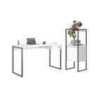 Conjunto Escrivaninha E Armario Nocet Branco