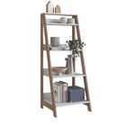 Conjunto Escrivaninha E Estante 1 Gaveta 126cm Moderno Branco