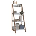 Conjunto Escrivaninha E Estante 1 Gaveta Moderno Branco / Mon