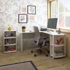 Conjunto Escrivaninha E Estante Herne Branco