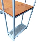 Conjunto Escrivaninha E Estante Lateral Estilo Industrial - F