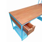 Conjunto Escrivaninha E Estante Lateral Estilo Industrial - F