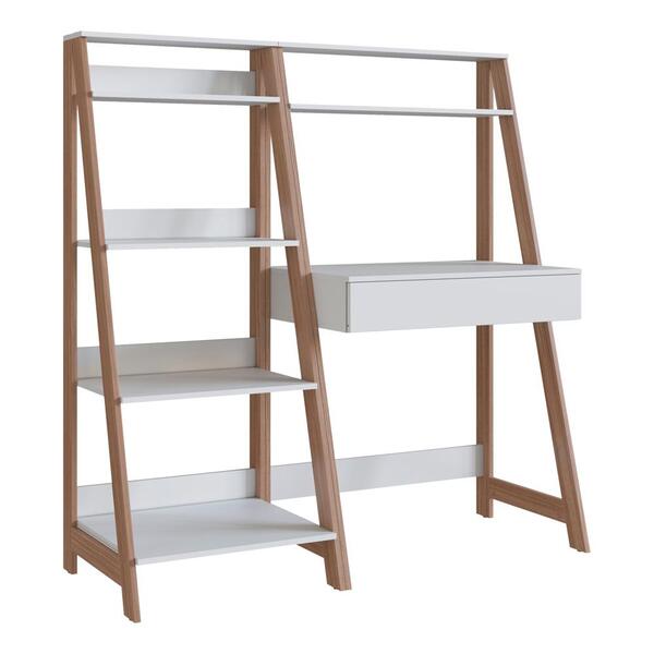 Conjunto Escrivaninha E Estante Para Escritório B94 Novam