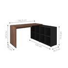 Conjunto Escrivaninha E Estante Ratisbona Ipê Preto