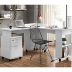 Conjunto Escrivaninha Lukaliam Alessa Modulo Office Branca