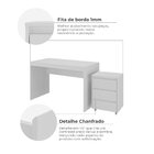 Conjunto Escrivaninha Office Mesa 120cm E Gaveteiro 3 Gavetas