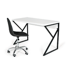 Conjunto Escrivaninha Para Escritório 120cm Branca Com 1 Cade