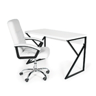 Conjunto Escrivaninha Para Escritório 120cm Branca Com 1 Cade