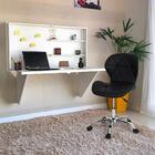 Conjunto Escrivaninha Retrátil Branca + Cadeira Office Slim B