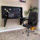 Conjunto Escrivaninha Retrátil Preta + Cadeira Confort Base G