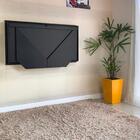 Conjunto Escrivaninha Retrátil Preta + Cadeira Office Slim Ba