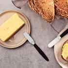 Conjunto Espatulas Manteiga 6 Pc Ipanema Preto Laminas De Aco