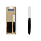 Conjunto Espatulas Manteiga 6 Pc Ipanema Preto Laminas De Aco