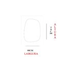 Conjunto Espelho Organico Goiania 70x90 Cm