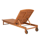 Conjunto Espreguiçadeira de Madeira com Colchão Marrom e Branco Yumi Naterial