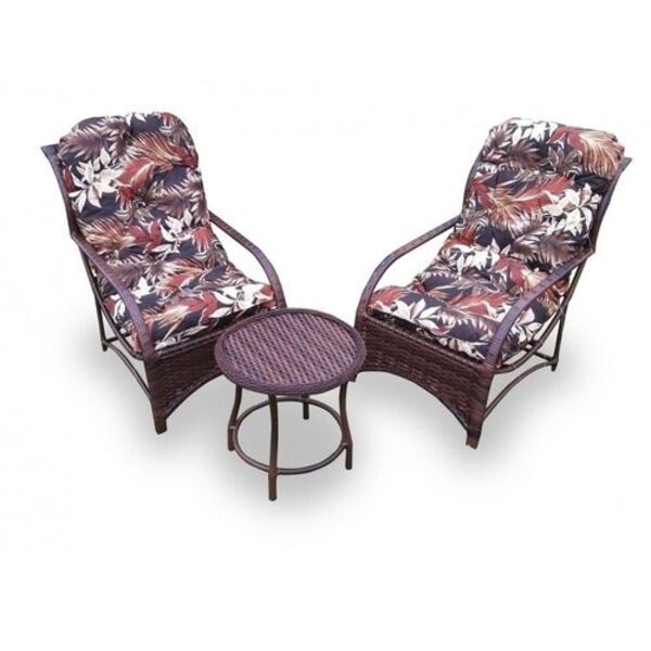Conjunto Espreguiçadeira Fina - 2 Poltronas + 1 Mesa De Centr